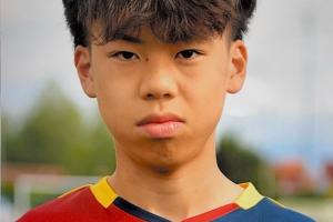 从意足协手里抢人！热那亚小将蔡昀翼首次进U15国足，是浙江华侨配图