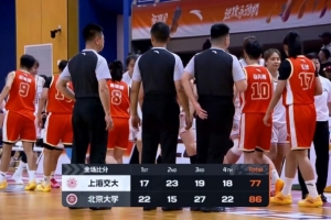 北京大学女篮四强赛首回合力克上海交大 王雨桐23分 王家绘21+14配图